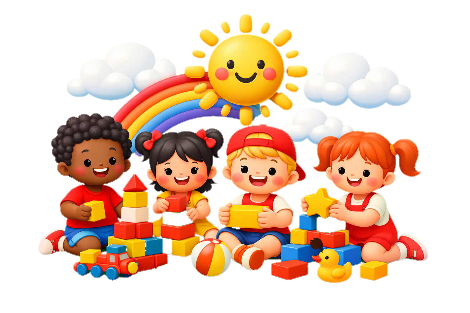 Happy Children Playing